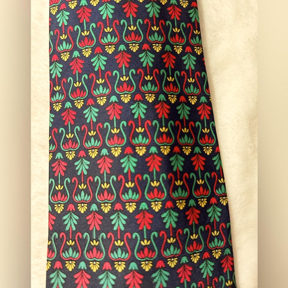 Vintage Burberry 100% Silk Multicolor Print Men’s Tie